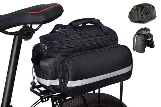 Bicycle Rear Chair Bag Bike Rack Bag Cycle Luggage Carrier Trunk Bag with Rain Cover