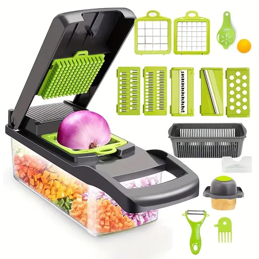 16-Piece Vegetable Chopper Set, Interchangeable Blades