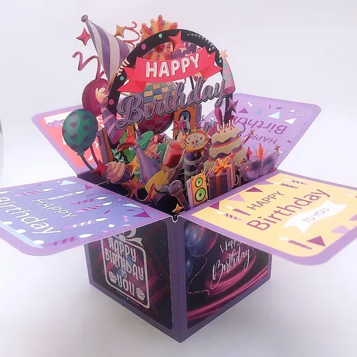 Handmade Birthday Greeting Card 3D Birthday Card 3D Greeting Card Handcrafted Happy Birthday Card Adult Kids Handmade