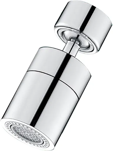 Faucet spray head for kitchen and sink taps - 360° swivel dual-function sprayer - 80-degree swivel tap spout with wide angle - Extended sprayer for taps - Splash-proof spray head for kitchen tap spouts