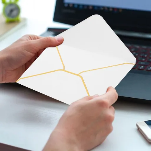 50Pcs Elegant White Card Envelopes for Wedding Party Invitations