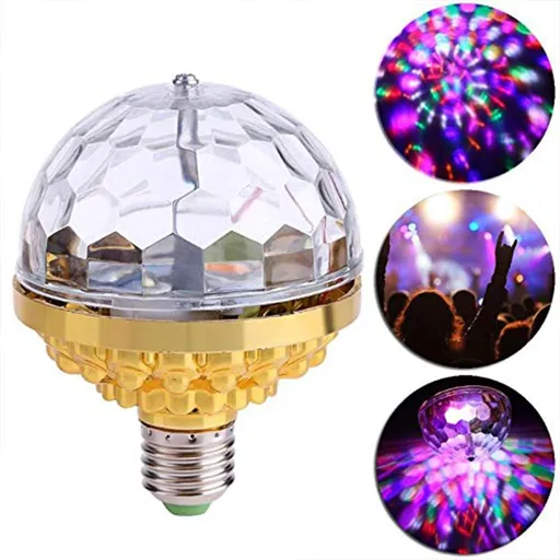LED Rotating Crystal Ball Colorful Magical Light Ball LED Stage Lamp Bulb