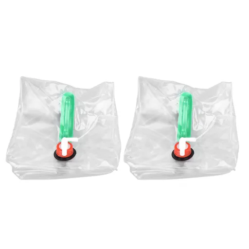 2Pcs 20L Folding Water Bucket PVC Portable Transparent Water Container with Spigot for Camping Hiking