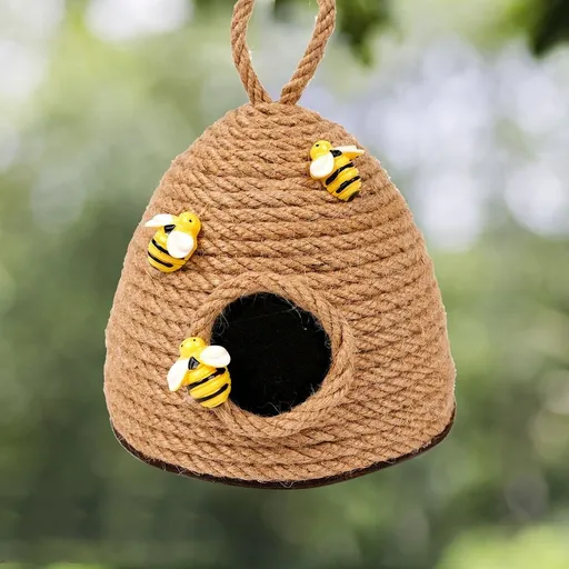 1PCS Bee Hive Decor Set - Rustic Farmhouse Honeycomb Decorations - Vintage Style Tiered Tray Decor for Spring & Summer