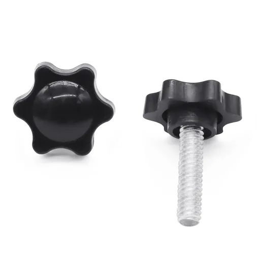 Xadnitu 10 Pieces 1/4''-20-1'' Thread Knob Plastic Star Shaped Nut Clamping Male Handle Tightening Screw Knobs for Replacing Umbrella Base