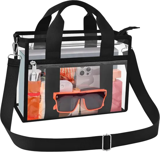 Clear Bag for Stadium Events Clear Sports Fan Messenger Bag Purse for Concert Festivel Outdoor Events