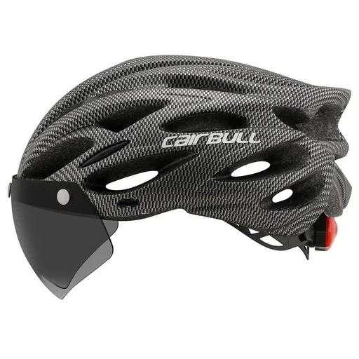 Road Bike Helmet Mountain Bike Helmet Cycling Helmet With Visor Bicycle Helmet - Carbon pattern - Size L59-61CM