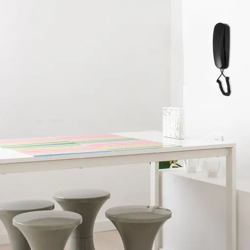 Wall Mounted Phone in Black for Home Use with Easy Installation and Clear Sound