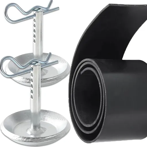 Replacement Polaris Snow Plow Skid Shoes and Universal Rubber Flap