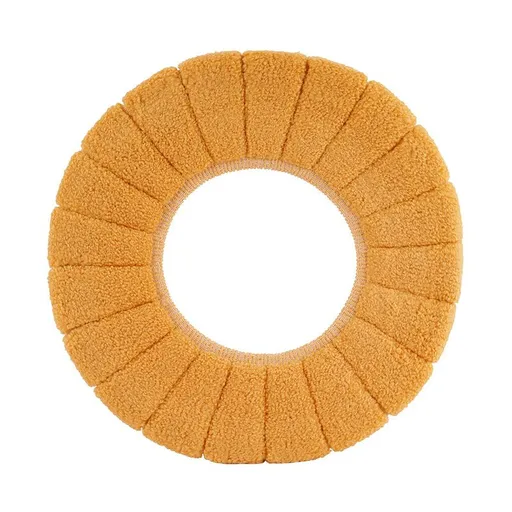 Bathroom Soft Thicker Warmer Stretchable Washable Cloth Toilet Seat Cover Pads, 2 PCS Cushion Thick Plush Warm Pads toilet seat