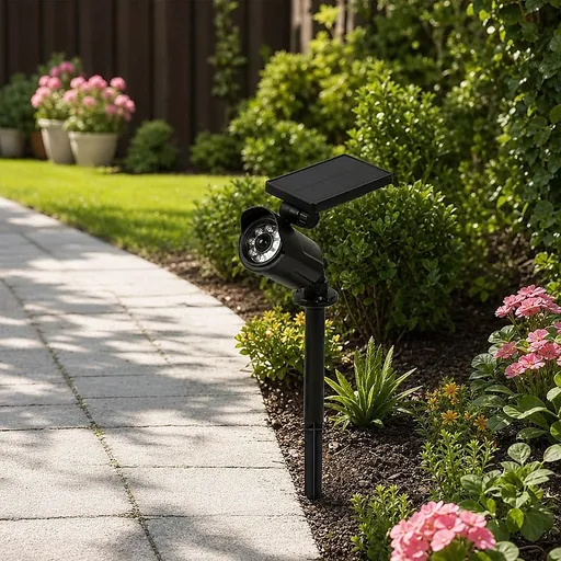 Solar LED Spotlight - Solar-powered motion-activated LED security light