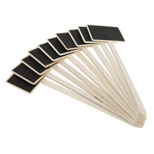 20PCS Mini Wood Chalkboard Gardening Plant Tags Plant Markers Nursery Pots Garden Decoration Garden Tags for Potted