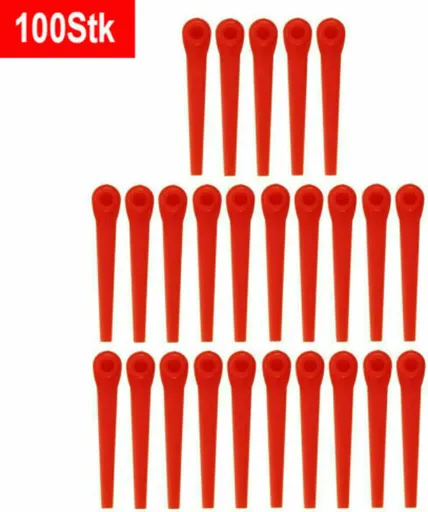 100 pcs Plastic Replacement Blades for GARDENA EasyCut LI-18/23R