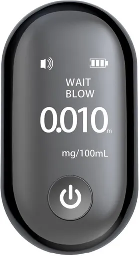 Breathalyzer - Rechargeable breathalyzer - Digital breathalyzer - Digital breathalyzer without mouthpiece - Breathalyzer with detector - Alarm with LED display