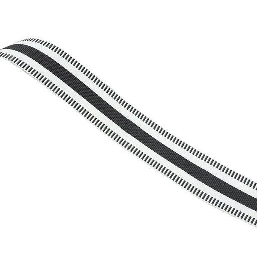 50Yards DIY Elastic Binding Tape Bias Ribbon Strap Sewing Craft Webbing Trimming - Black White -2.5cm