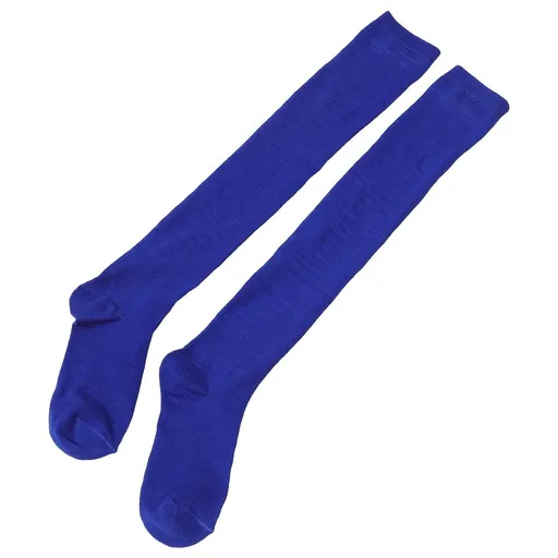 Over Knee Socks Blue Polyester Cotton Stylish Elastic for Decoration 1Pair