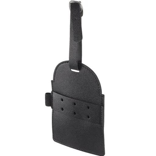 Durable Black PU Golfing Tee Holder Plastic Golf Bag Tag for Easy Carry