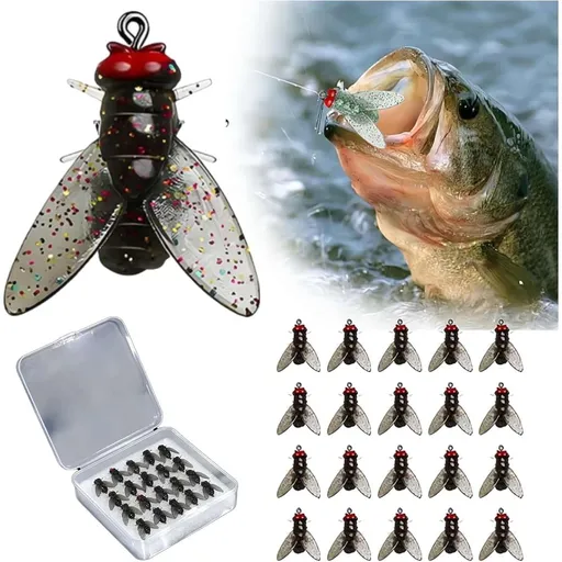 10/20pcs Bionic Fly Fishing Baits, New Bionic Fly Fishing Lure, Premium Fly Fishing Lures Kit Fishing Fly for Saltwater ＆ Freshwater, Great Tool for Fishing Enthusiasts
