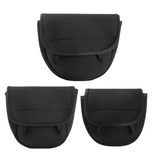 3pcs Spinning Reel Cover Storage Baitcasting Trolling Fishing Reel Protective Case Pouch Sleeve Gloves Fishing Bags (S Fits:1000 2000 Spining Reel)