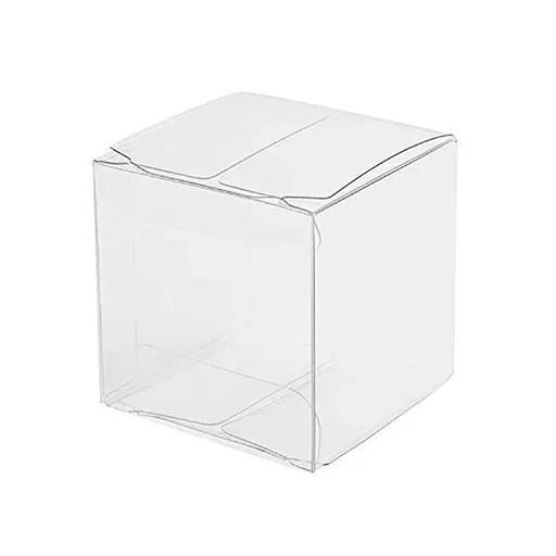 50X Clear Macaron Square Boxes Bomboniere Wedding Favour Gift Packaging 5X5X5cm - 50PCS