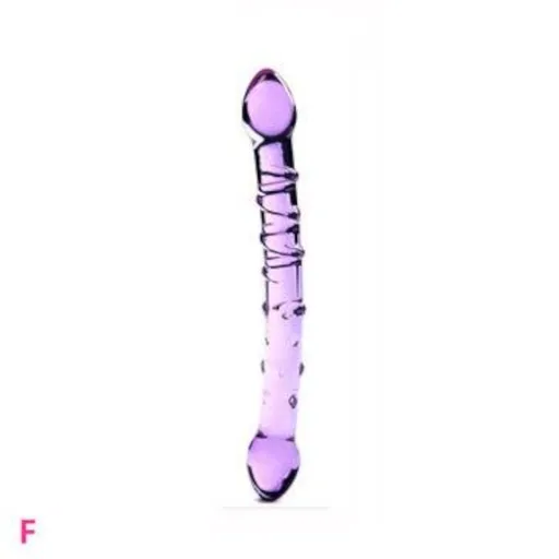House Of Dasein 12 Styles Dildo Smooth Glass Anal Beads Double Ended Dong Butt Plug - Style F