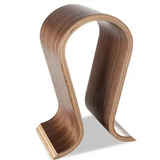 Wooden Headphones Stand/Wooden Headphone Hanger/Wood Headset Holder/Earphone Desk Display Hanger - （walnut color）