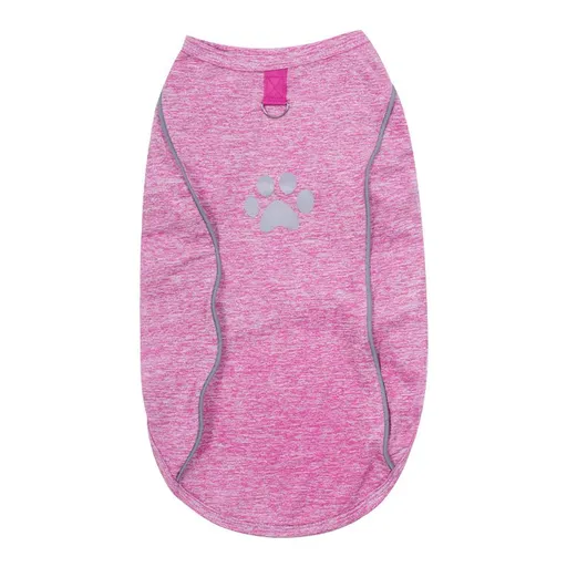 Lele Meow Reflective Vest Dog Clothes Poly Cotton Traction buckle reflective strip vest-rose red Xs back length 24 bust 34 neck 23