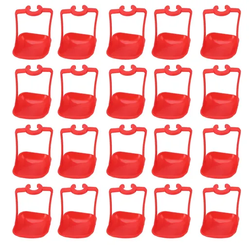 20Pcs Chicken Automatic Waterer Cups Rust Proof Bright Color Chicken Drinking Cups for Farm Red