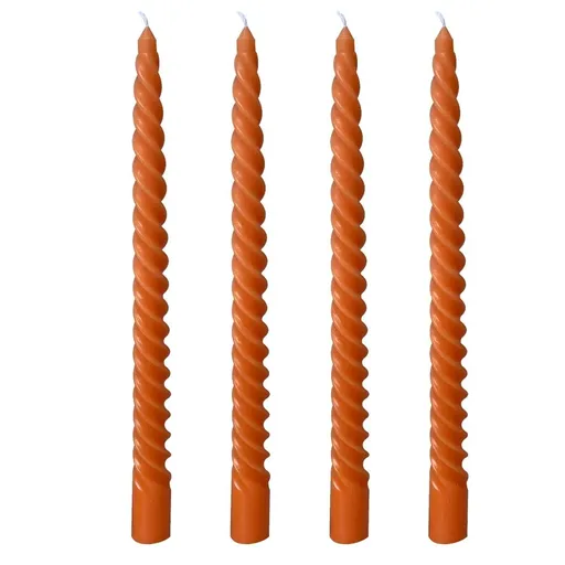 Taper Candles, 4 Pack Spiral Candles Set, Elegant Dripless Candlesticks, for Home Party Wedding Dinner Party, and Home Décor