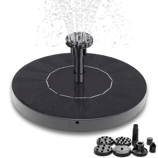 (Special Offer) Campaign at a low price! Fountain - Solar Fountain / Water Fountain Solar Cell - 16 cm Black Black Black Black Black