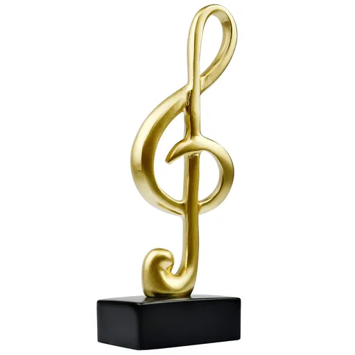 Musiccal Note Statues, Gold Music Note Ornaments, Music Note Sculpture, Modern Home Accents Decor for Shelves, Piano, Bookshelf