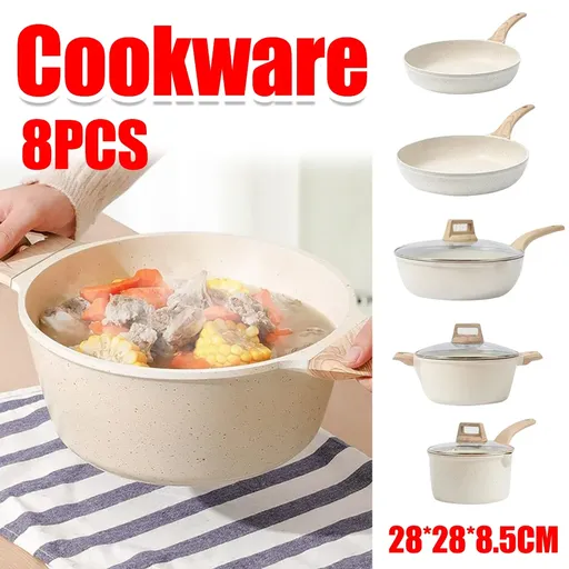 8pcs Cookware Set Cooking Set Non Stick for for Home Kitchen Restaurant Daily