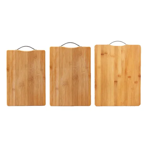 3 Pcs Bamboo Cutting Board Double Sided Double Use Different Sizes Wood Cutting Board Set for Home