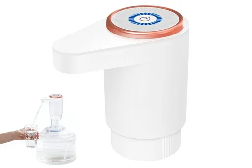 Portable Electric Water Bottle Pump Automatic Dispenser For Home Kitchen Camping - White