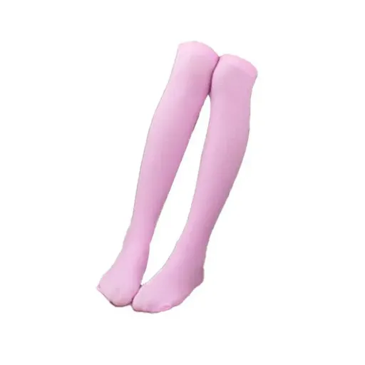 Womens Girls Long Socks Over Knee Thigh High Stockings Hosiery Tights Pantyhose - Pink