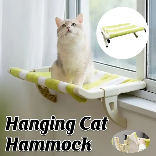 Hanging Cat Hammock Bed Durable for Window Indoor Pet Sleeping