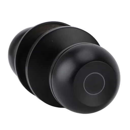 Smart Fingerprint Door Knob Lock 3 Ways to Unlock Keyless Entry Type C Port Emergency Charging for Bedroom Garage Office Apartment Black