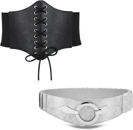 Corset Belt Bundel With Silver Belt for Cosplay