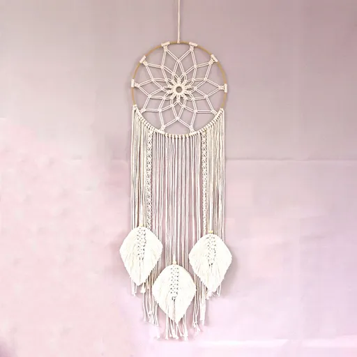 Wall Hanging Large Dreamcatcher Woven Boho Dream Catchers for Home Bedroom Nursery Wedding Decor (Feather)