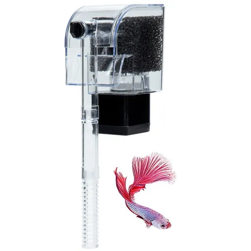 Mini Aquarium Hang-on Filter Ultra-Quiet Betta Fish Turtle Tank Filter Turtle tank filter low water level filtration pump