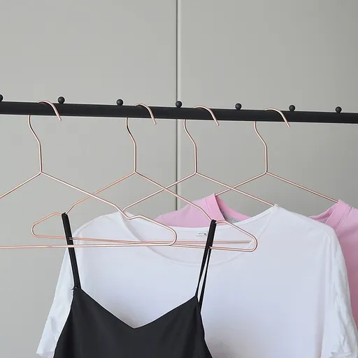 Adult 16.5" Rose Gold Shiny Metal Wire Coat Suit Top Clothes Hangers (30pc per set)