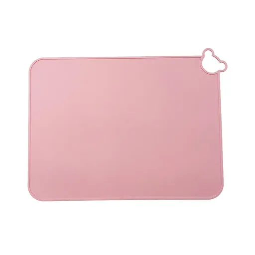 5PC Silicone Placemats for Baby Kids, Food Grade Non-Slip Eating Table Mats Portable Toddler Placemats for Dining Table