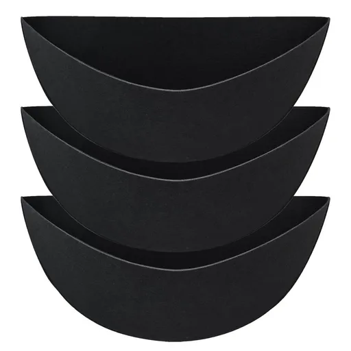 3PCS 16 Inch Half Round Planter Liners, Fabric Plant Liners, Half Circle Flower Basket Liners, Replacement Felt Liner Coconut Liners Alternative for Wall Hanging Basket Planter