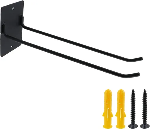 Garage Hook Shovel Holder Wall Mount Utility Hooks Garden Tool Hooks Garage Tool Organizer 10-inch Length for Garden Tools, Rakes, Shovels, Black