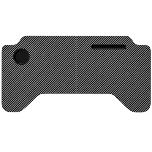 Carbon Fiber Textured Car Desk, Multipurpose Portable Food Tray Dining Table for Dining and Working In the Car, Car Laptop Desk