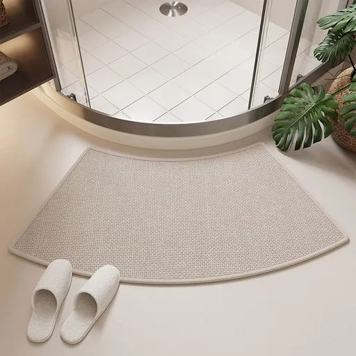 Bathroom Rug Non Slip Bath Mat Absorbent Linen Bathroom Carpet Quick Dry Floor Mat Washable Entryway Rug Soft Bedroom Floor Carpet for Bathroom Shower Tub Sink Laundry Room Entryway Decor
