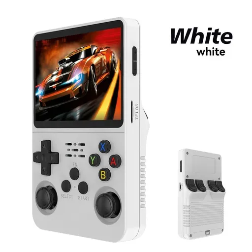 handheld game console, 3.5-inch HD screen, GTA, retro classic games, portable arcade, PSP-style, retro gaming, portable gaming, nostalgic console, Australia - White - Size 128G
