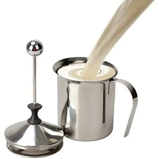 Milk Frother Stainless Steel Double Pump, 400 ml