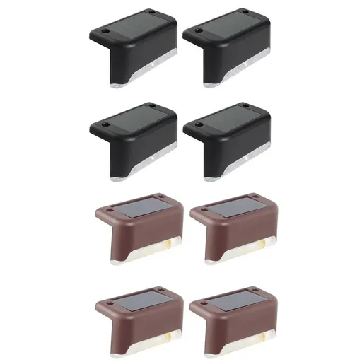 Solar Deck Lights Outdoor 8 Pack, Solar Step Lights Waterproof Solar lights for Outdoor Stairs, Step , Fence, Patio(Warm White)