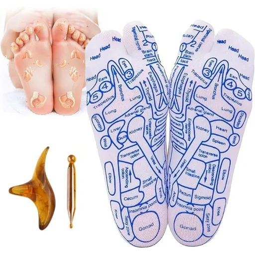 Ease Relief Socks, Reflexology Socks with Trigger Point Massage Tool for Foot Massage, Beginner Acupoint Massage Tools Set for Women and Men, Tired Relieve